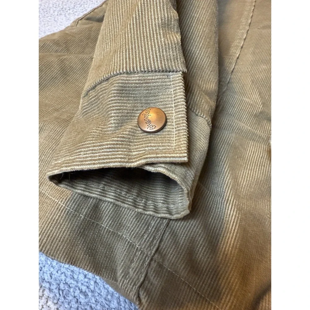 Vintage 80s Wrangler Wrange Coat Corduroy Sherpa Lined Men Large Tan Western USA